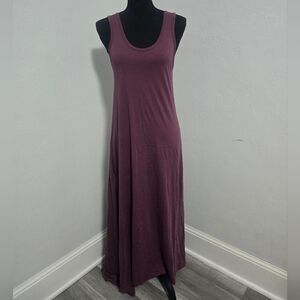 Garnet Hill Sleeveless Plum Maxi Dress Small